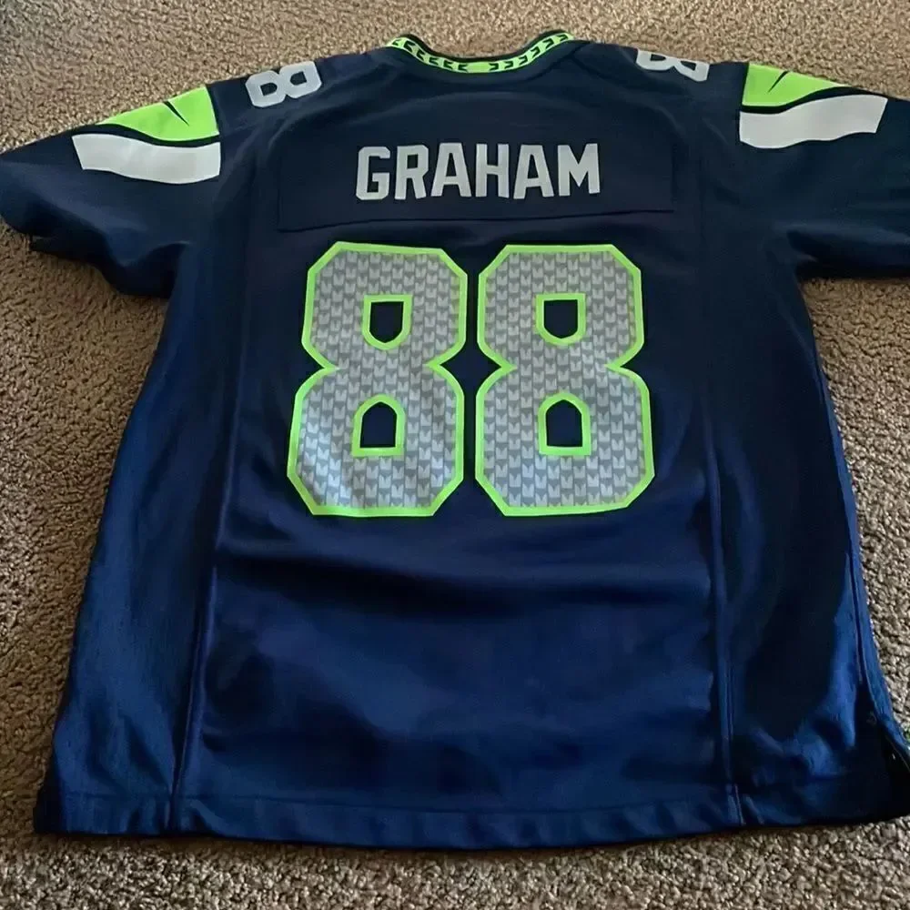 Nike Boys Seattle Seahawks Jimmy Graham Navy Football Jersey